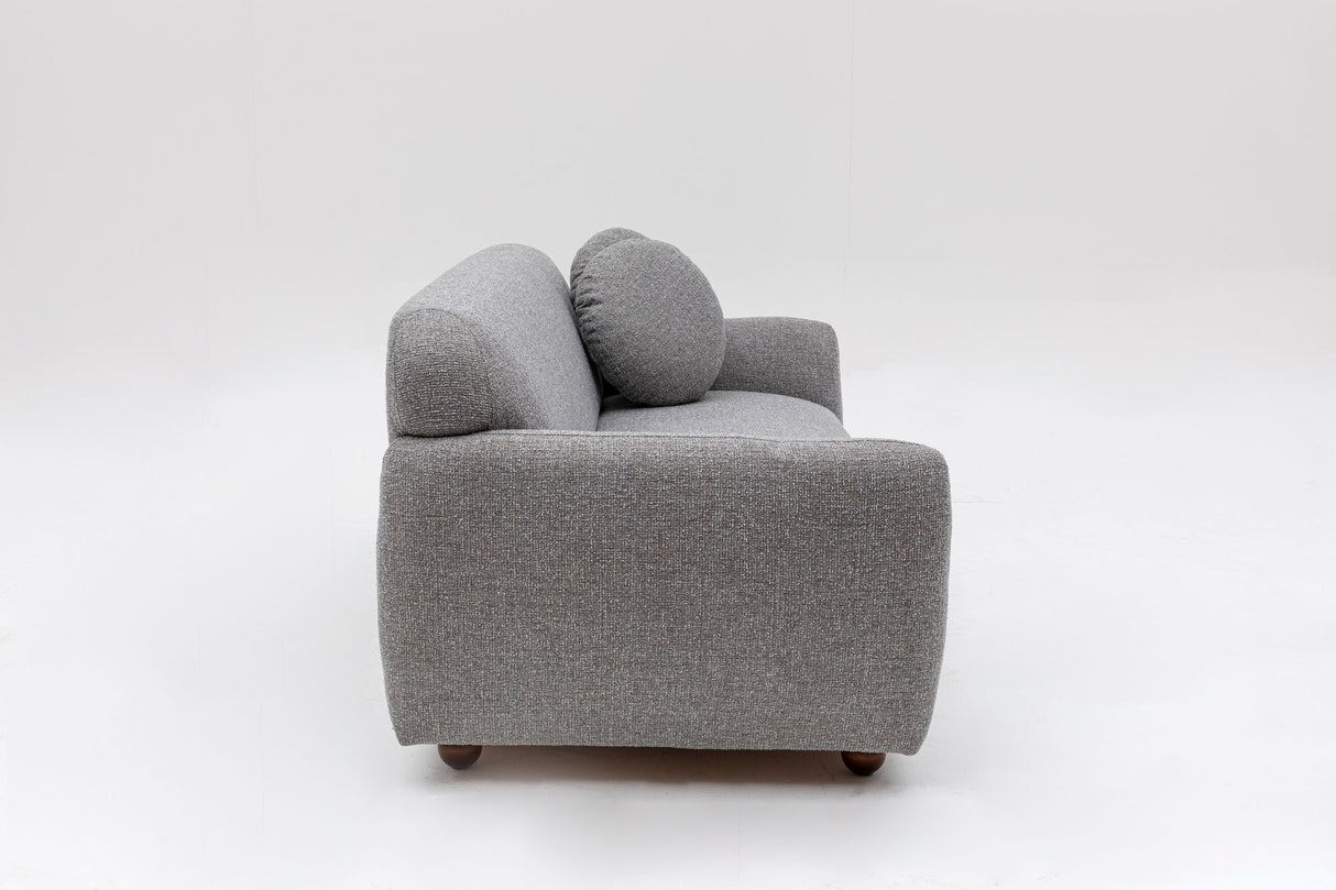 3-Sitzer-Sofa Eddy Hellgrau