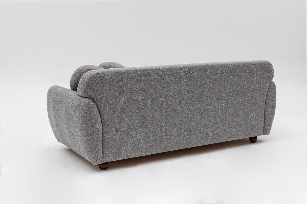 3-Sitzer-Sofa Eddy Hellgrau