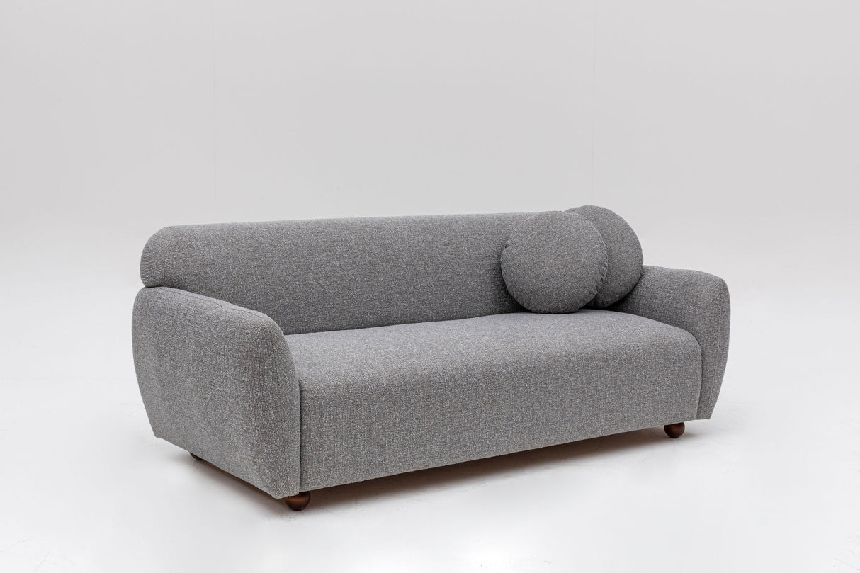 3-Sitzer-Sofa Eddy Hellgrau