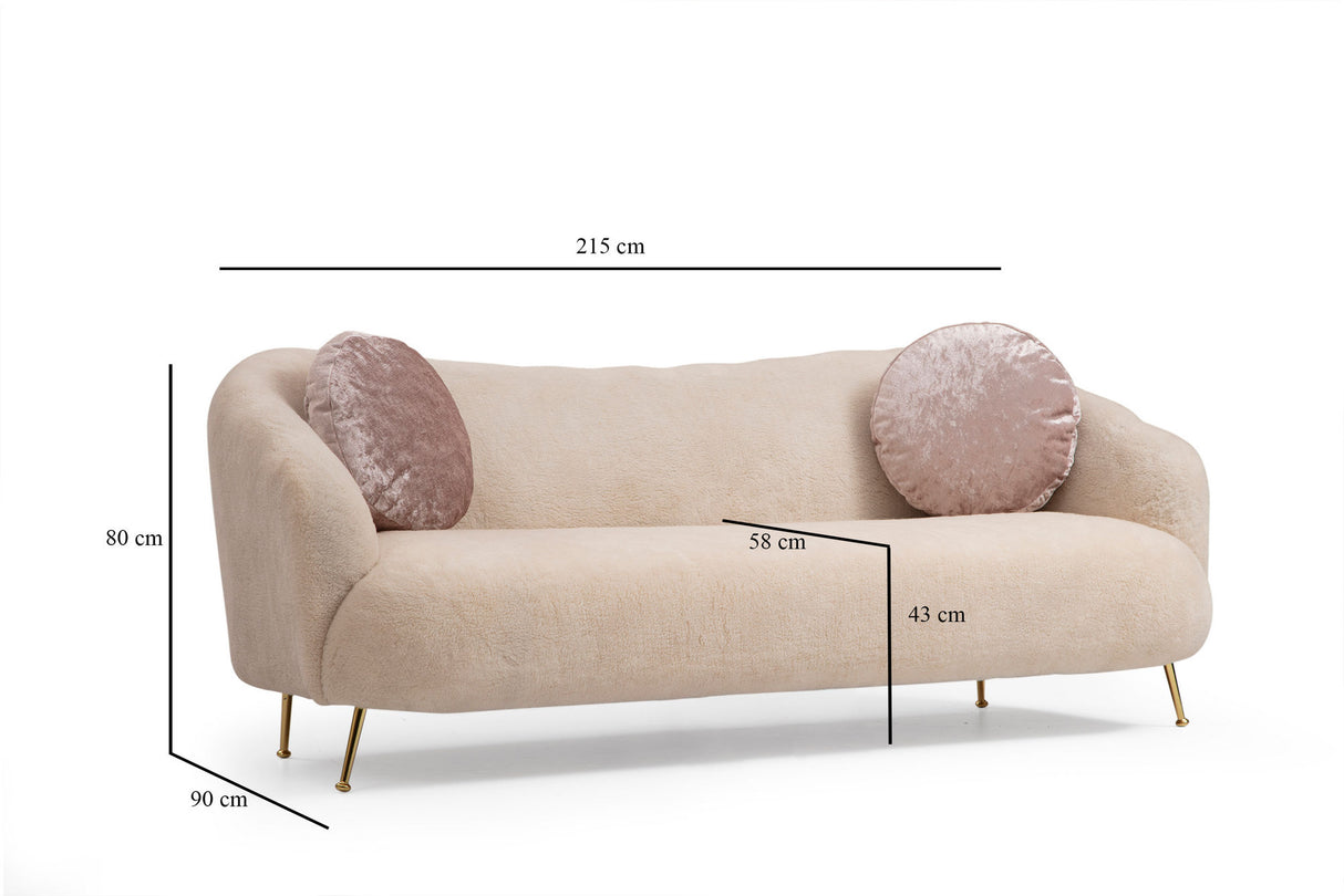 3-Sitzer-Sofa Istiridye Beige