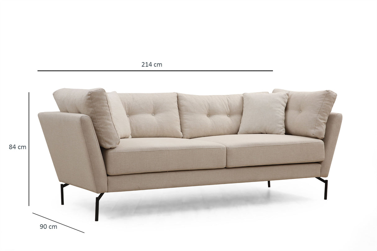 3-Sitzer-Sofa Mapa Creme