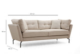 3-Sitzer-Sofa Mapa Creme