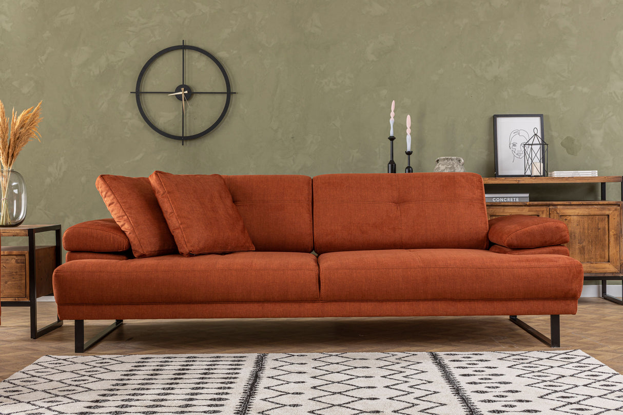 3-Sitzer-Schlafsofa Mustang Orange