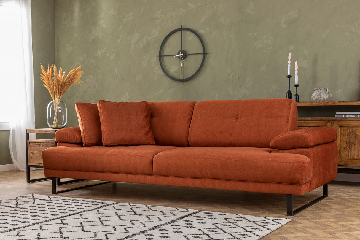 3-Sitzer-Schlafsofa Mustang Orange