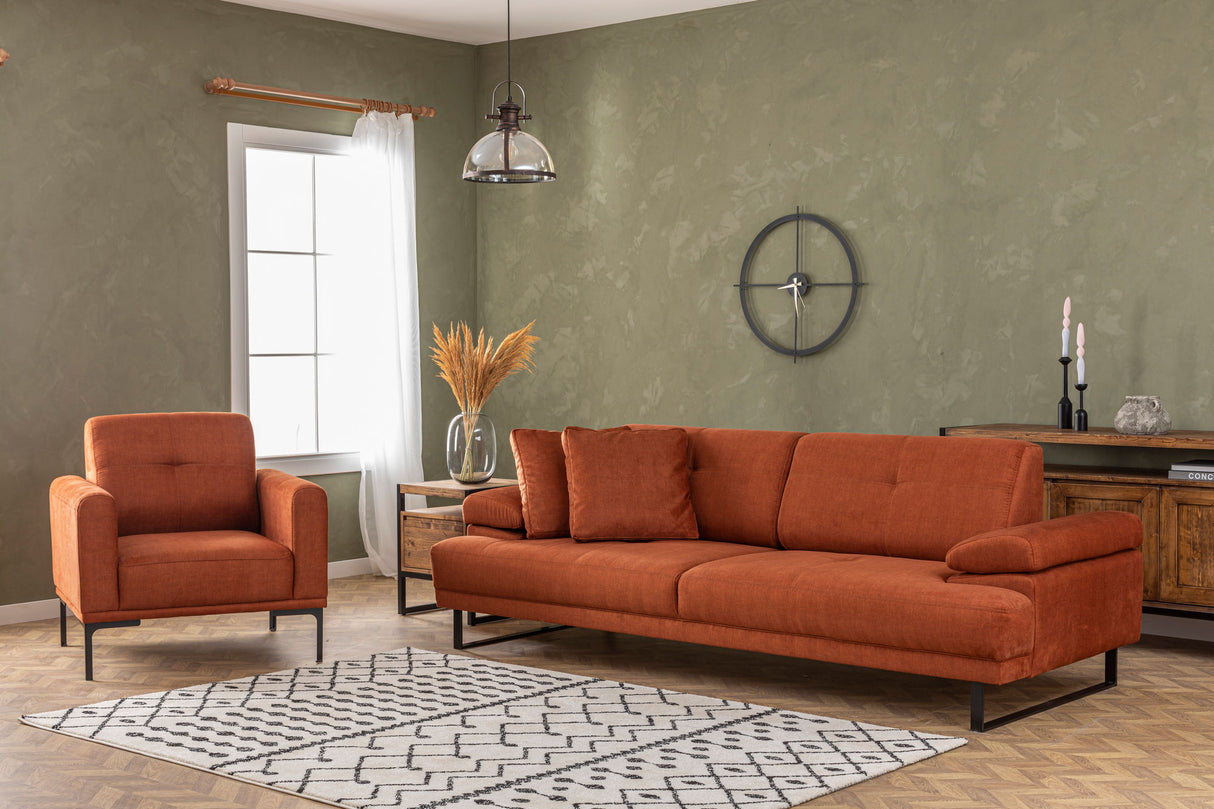 3-Sitzer-Schlafsofa Mustang Orange