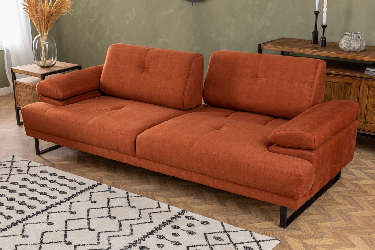 3-Sitzer-Schlafsofa Mustang Orange