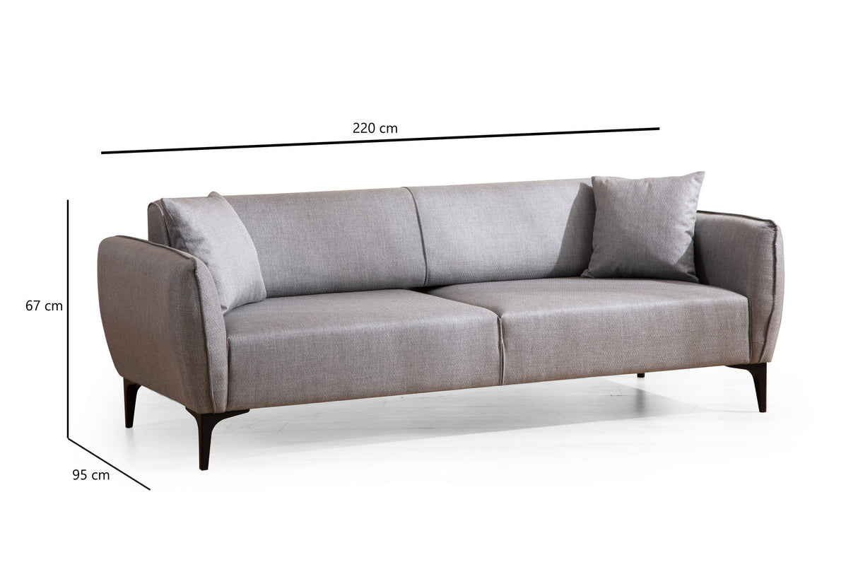 3-Sitzer-Sofa Belissimo Grau