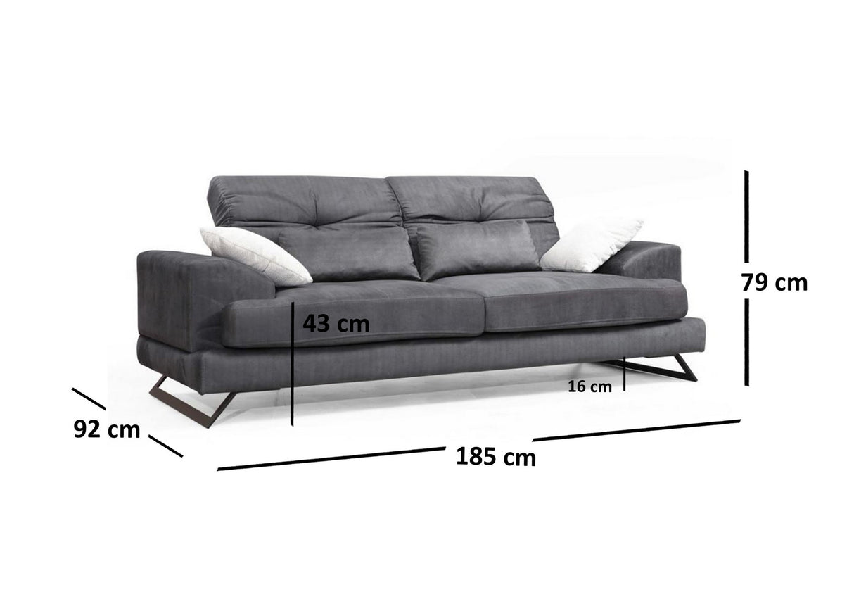 2-Sitzer-Sofa Frido Anthrazit