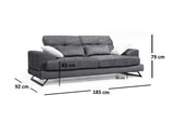 2-Sitzer-Sofa Frido Anthrazit