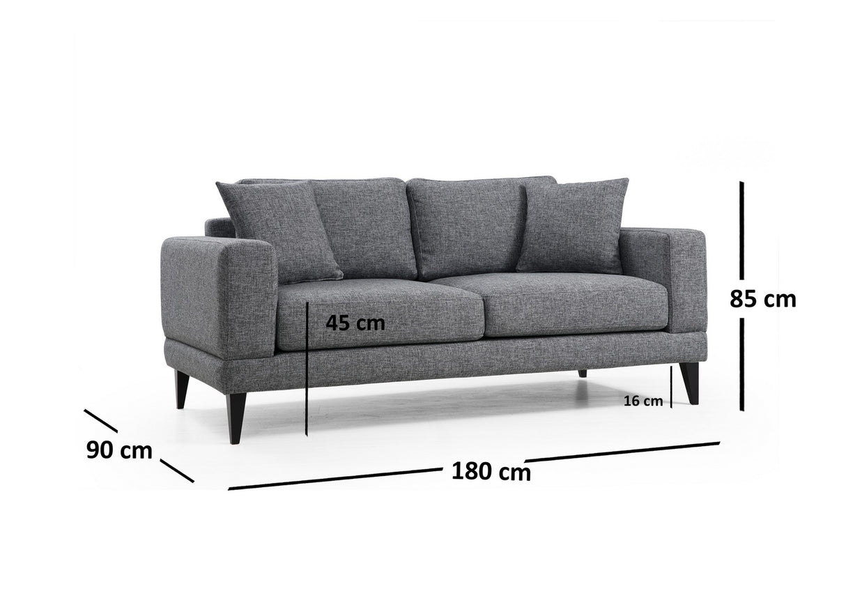 2-Sitzer-Sofa Nordic Dunkelgrau