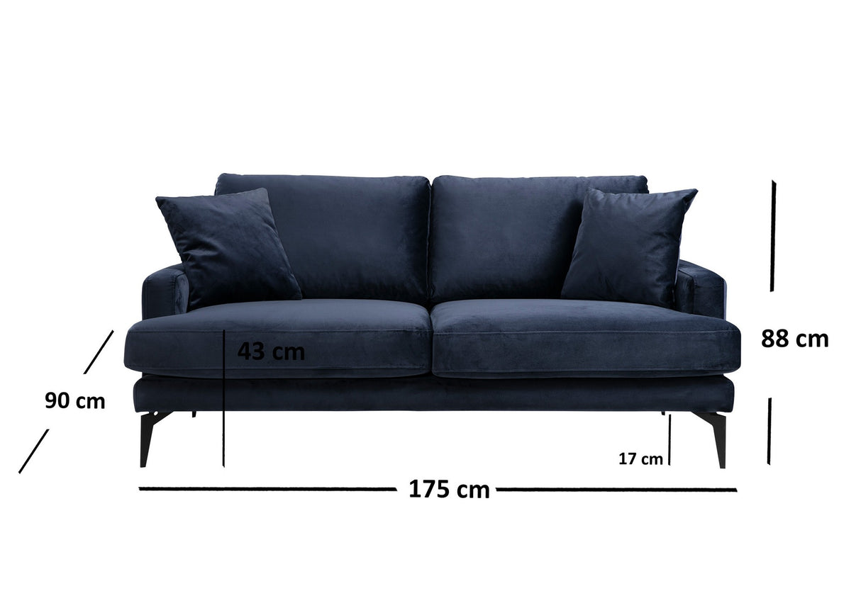 2-Sitzer-Sofa Papira Marineblau