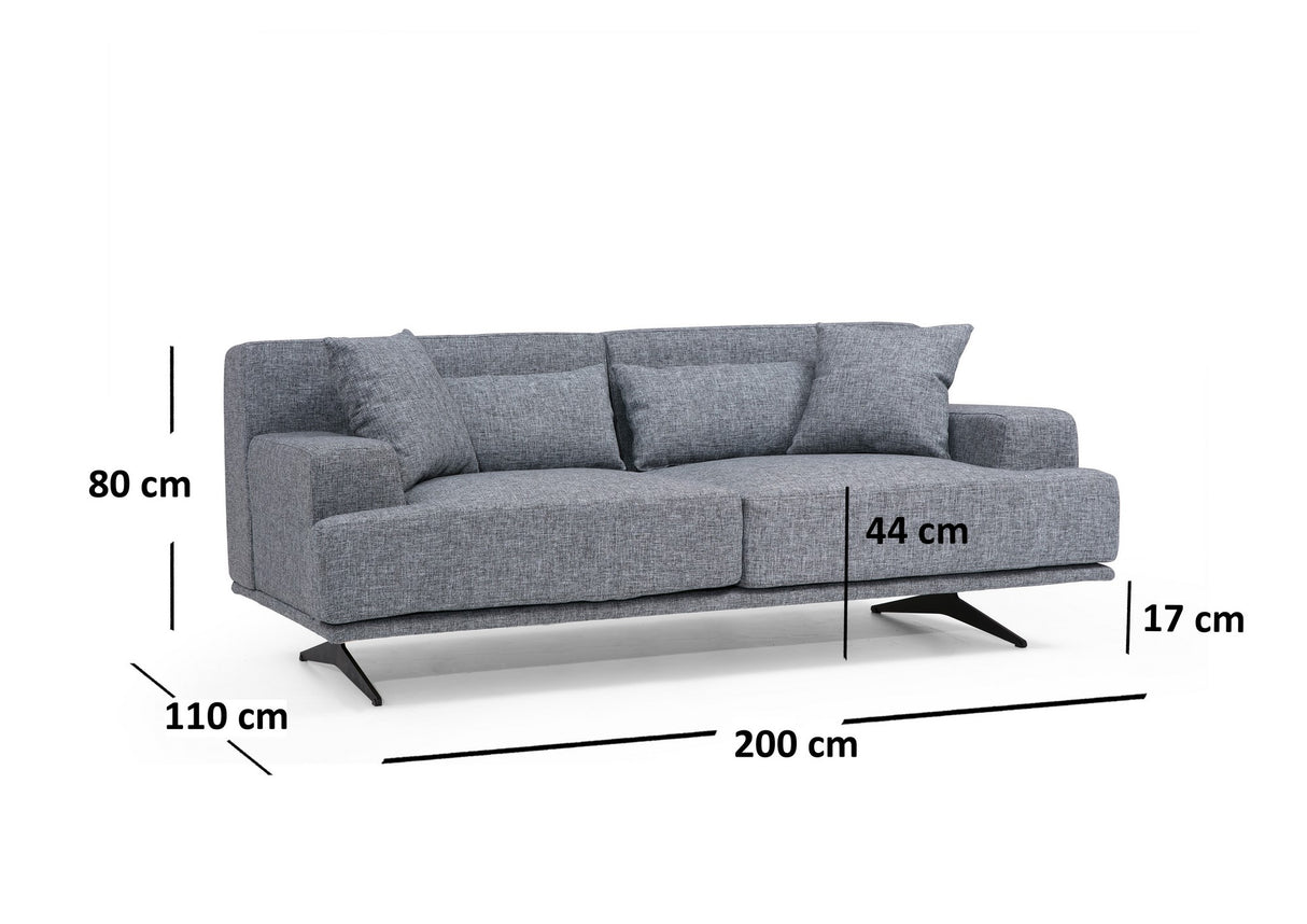 2,5-Sitzer-Sofa Bentley Grey