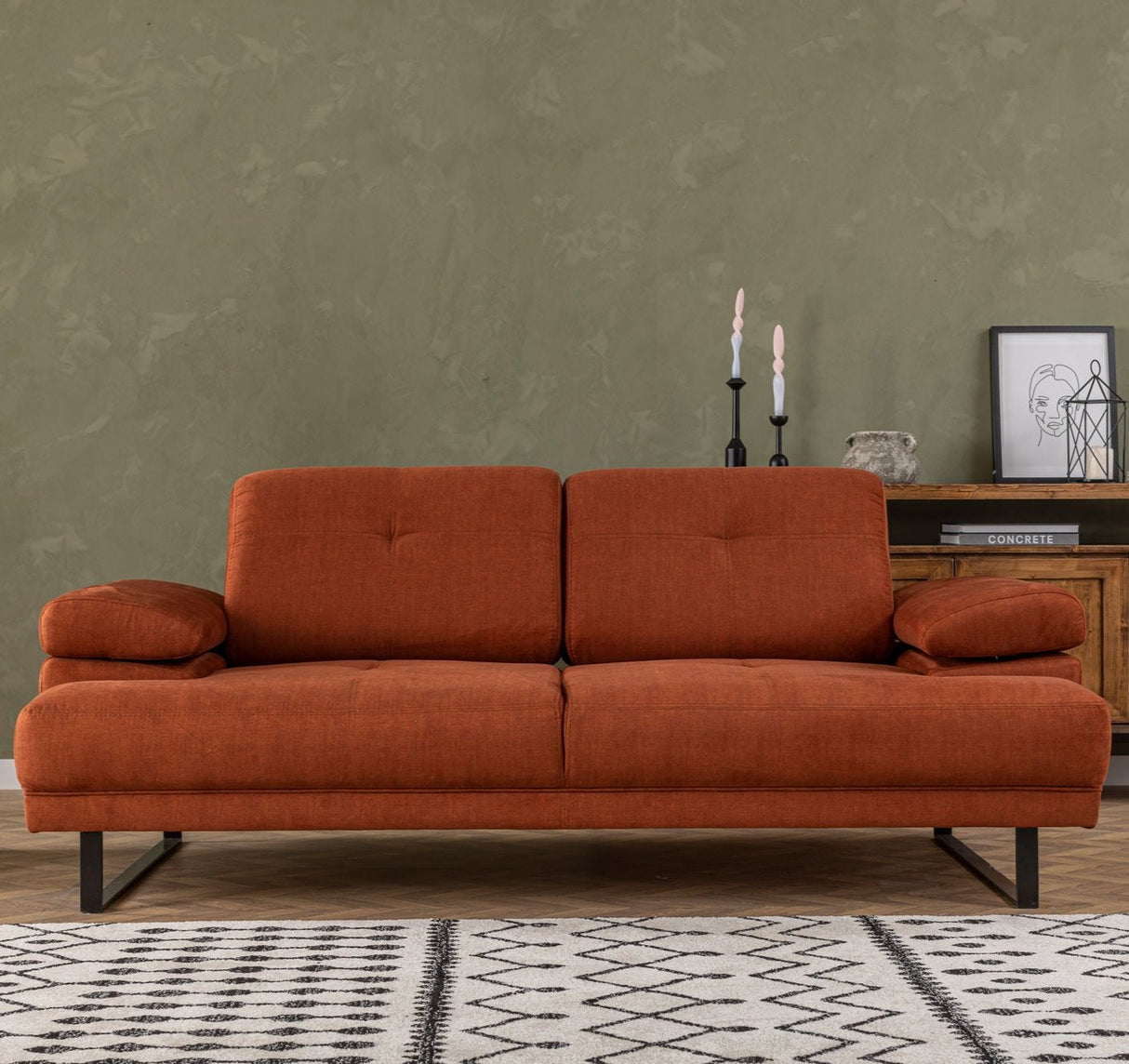 2-Sitzer-Schlafsofa Mustang Orange