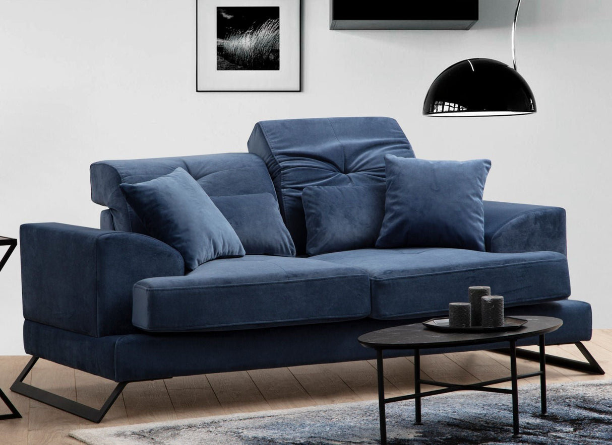 2-Sitzer-Sofa Frido Marineblau