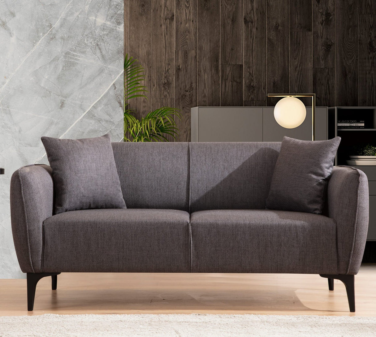 2-Sitzer-Sofa Belissimo Dunkelgrau