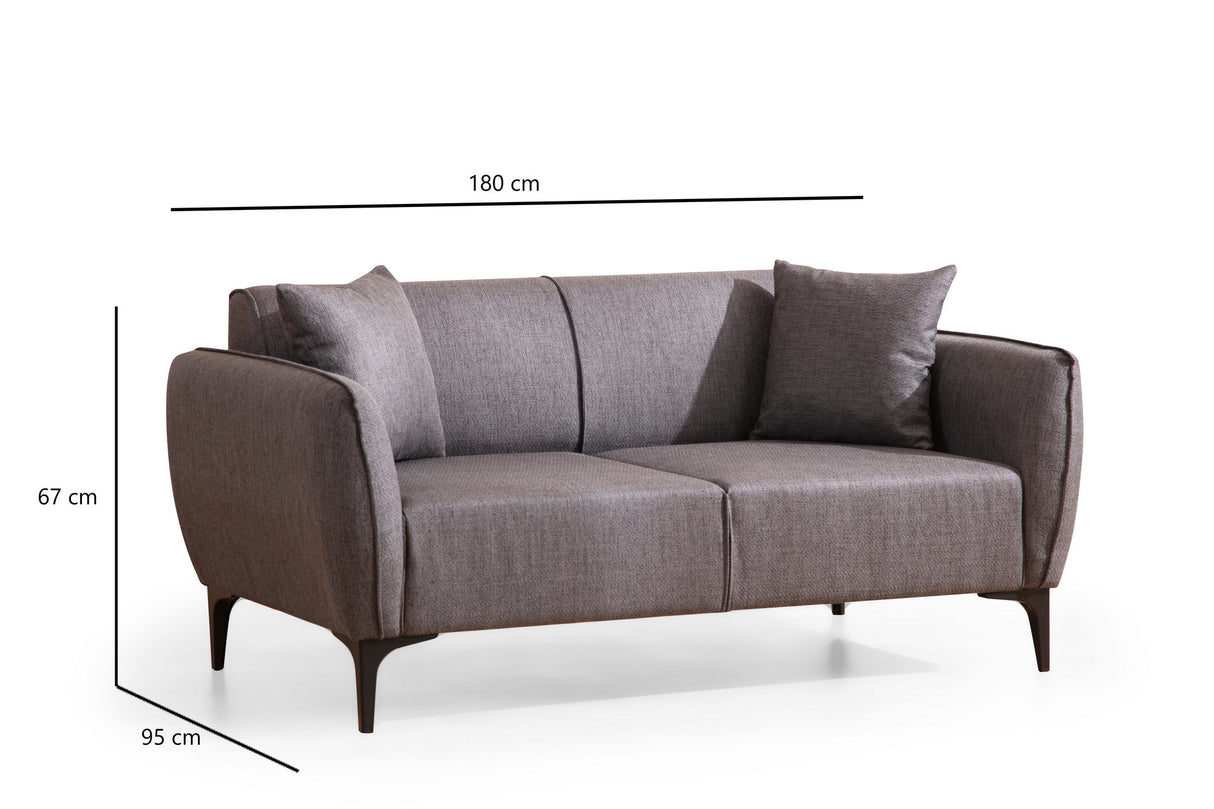 2-Sitzer-Sofa Belissimo Dunkelgrau