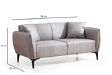 2-Sitzer-Sofa Belissimo Grau