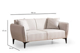 2-Sitzer-Sofa Belissimo Off White