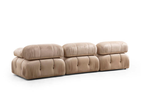 Modulare Bank 3-Sitzer-Bubble Velvet Beige