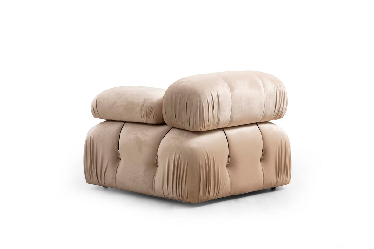 Modulare Bank 3-Sitzer-Bubble Velvet Beige