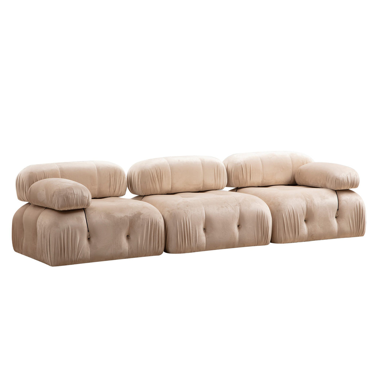 Modulare Bank 3-Sitzer-Bubble Velvet Beige