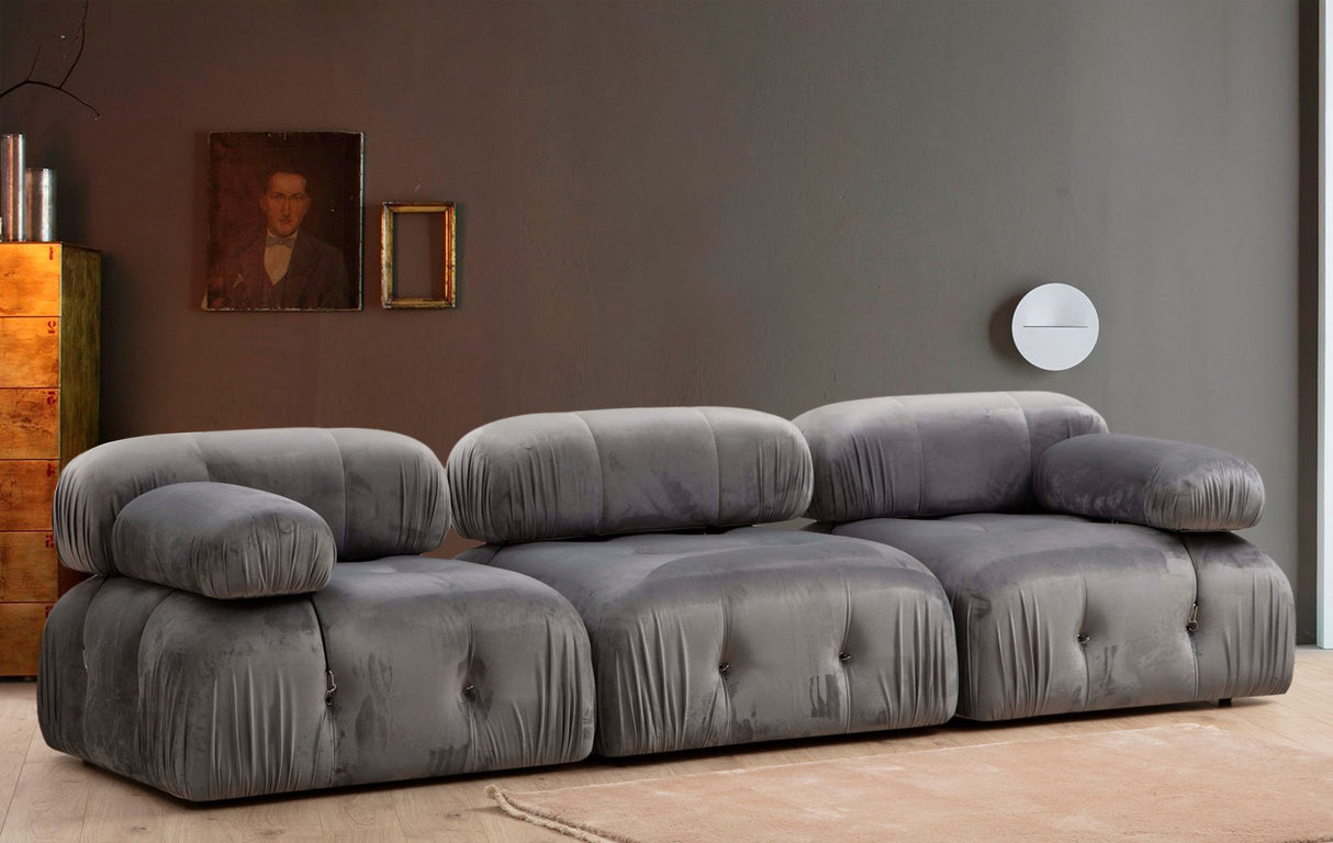 Modulares Sofa 3-Sitzer-Blasenlagergrau