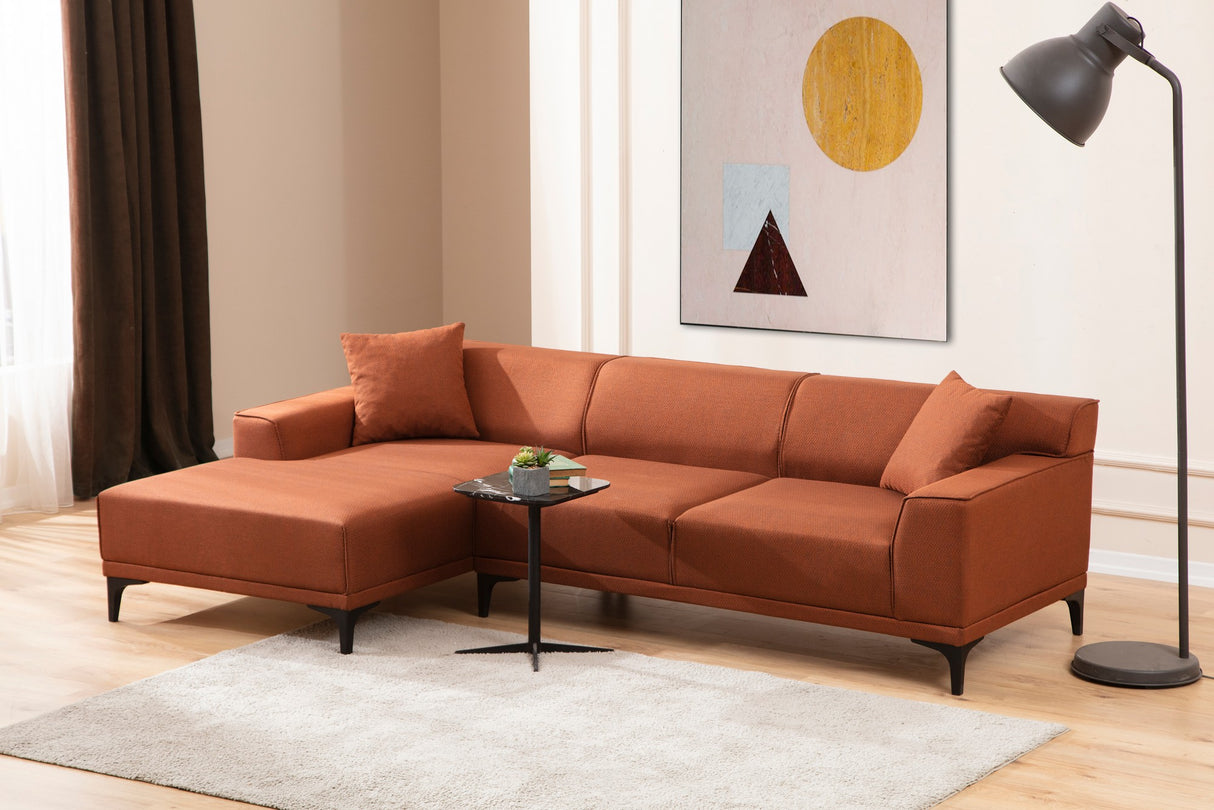 Ecksofa links Petra Orange