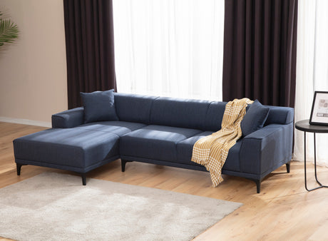 Ecksofa links Petra Blau