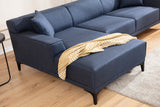 Ecksofa links Petra Blau