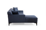 Ecksofa links Petra Blau