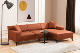 Ecksofa rechts Petra Orange