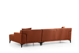 Ecksofa rechts Petra Orange