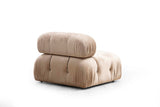 Modulare Bank 3-Sitzer mit Hocker Bubble Velvet Beige