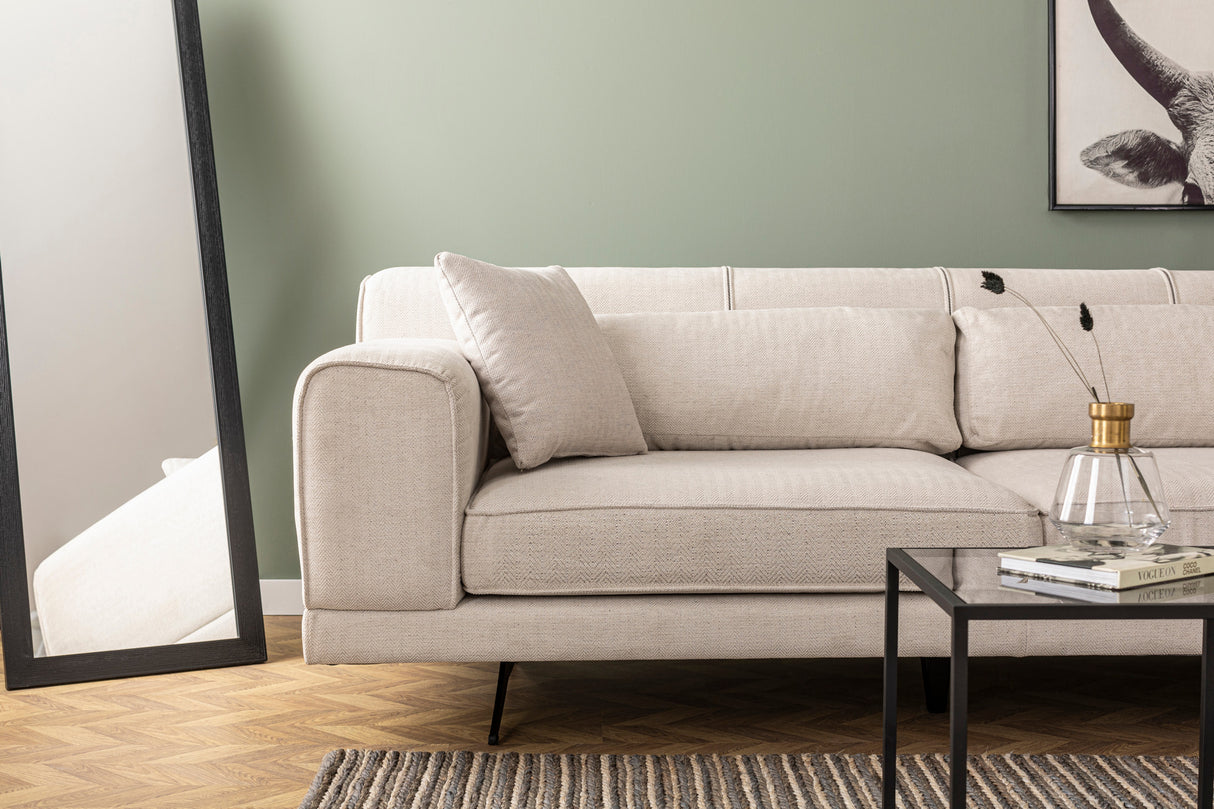 Rechtes Ecksofa Jivago Beige