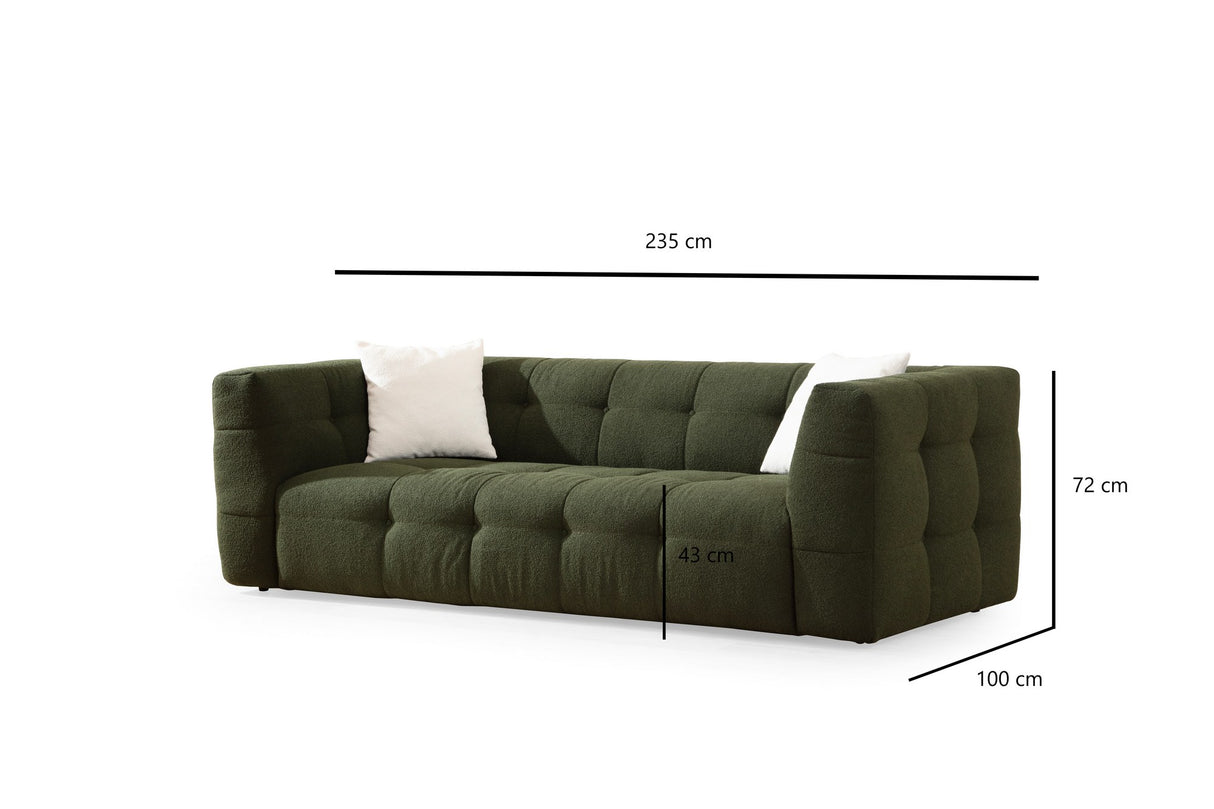 3-Sitzer-Sofa Cady Green