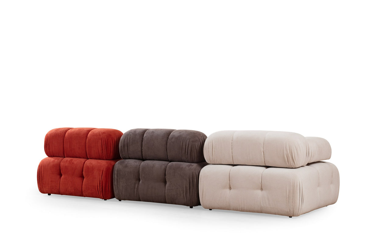 Modulares Sofa 3 Elemente boBlo rot weiß grau