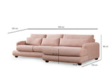 Ecksofa rechts River Pink