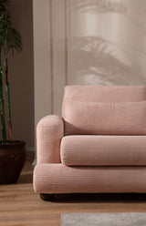 Ecksofa rechts River Pink