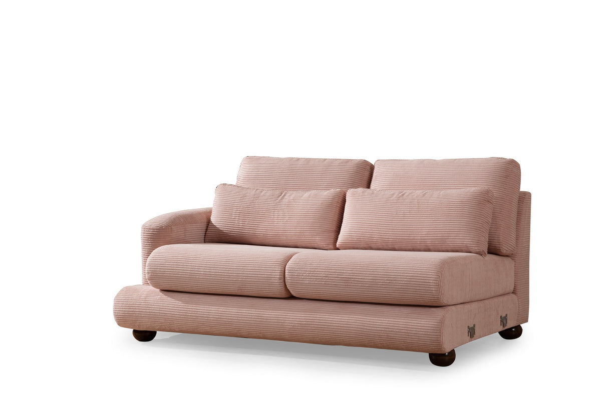 Ecksofa rechts River Pink