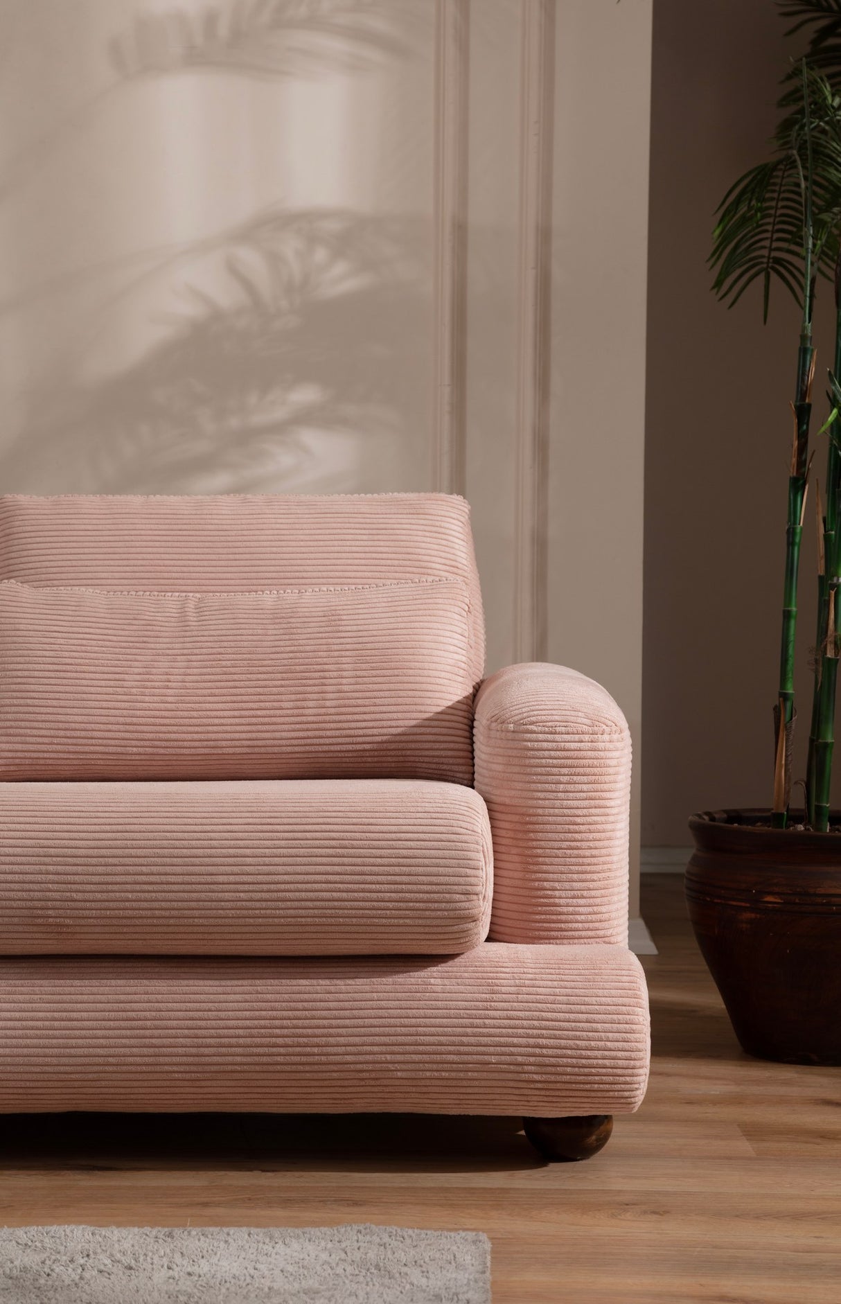 Ecksofa Left River Pink