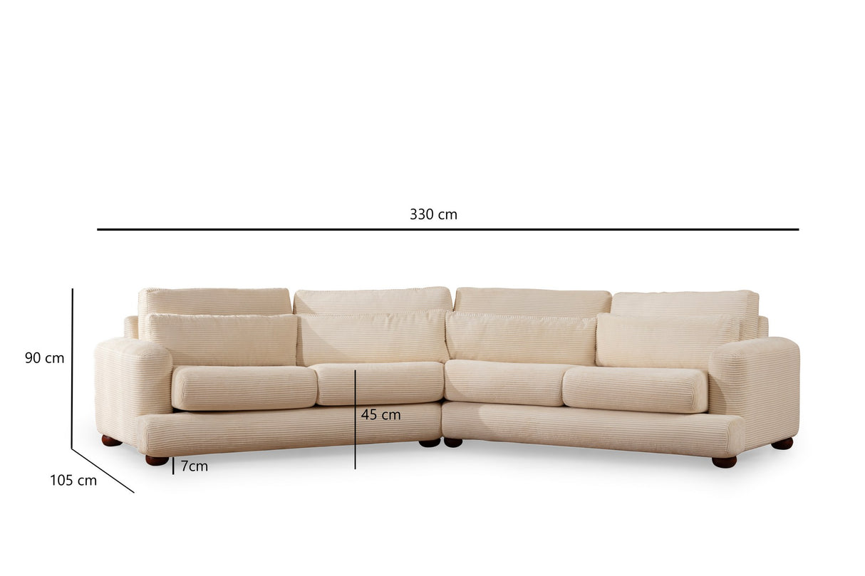 4-Sitzer-Sofa Links River Beige