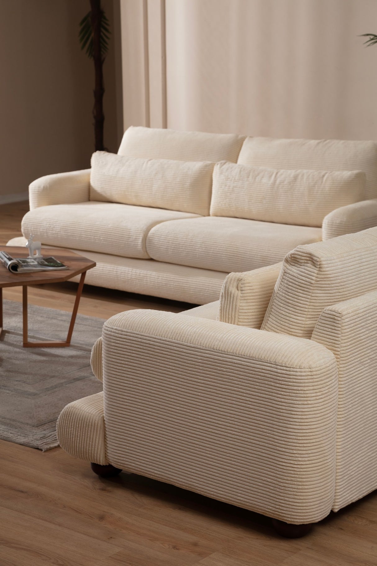 3-Sitzer-Sofa River Beige