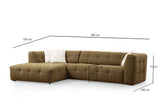 Ecksofa links Cady Khaki