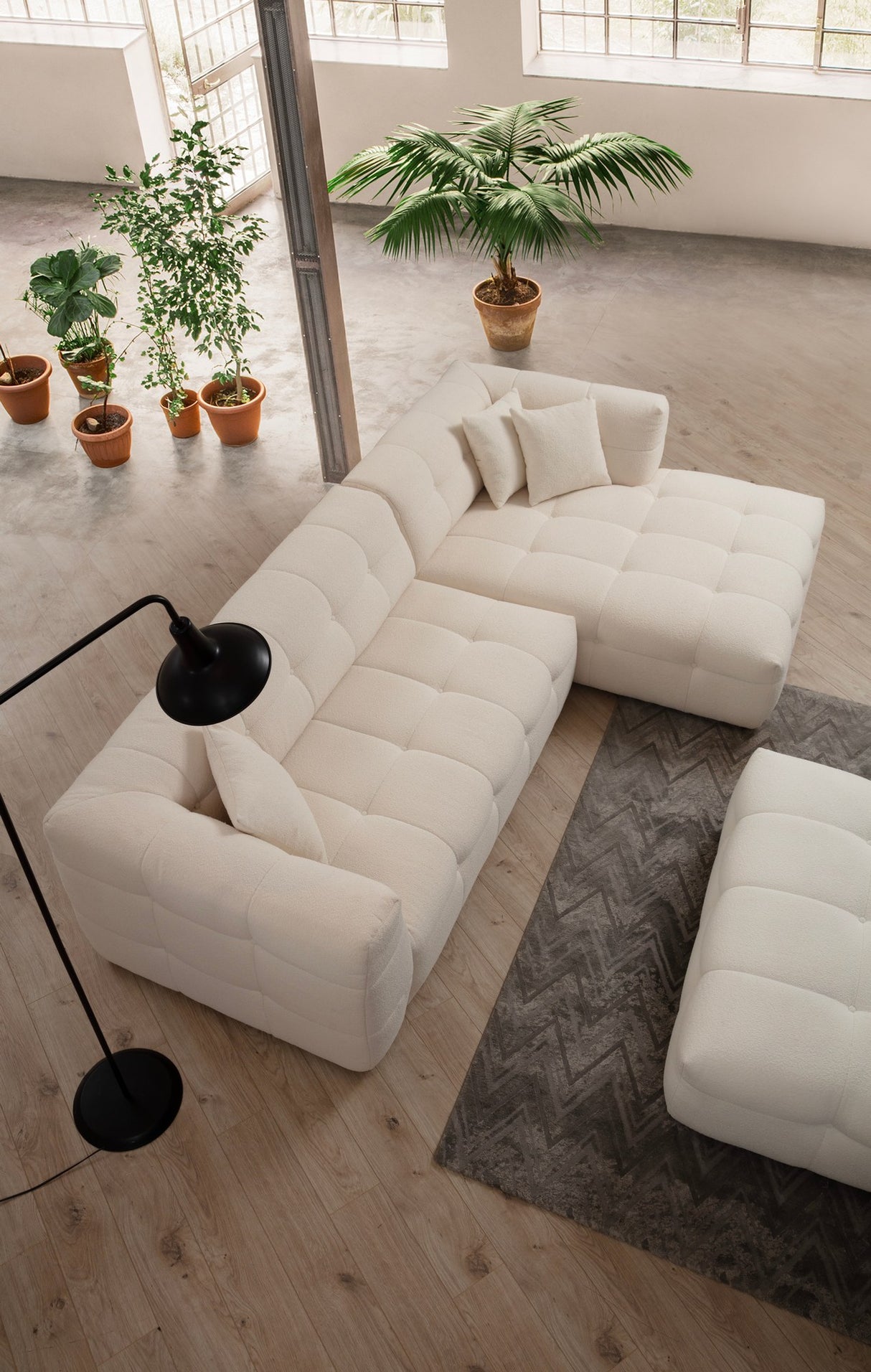 Rechtes Ecksofa Cady Beige