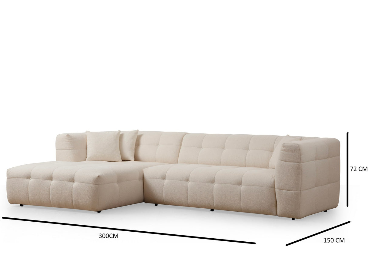 Ecksofa links Cady Beige