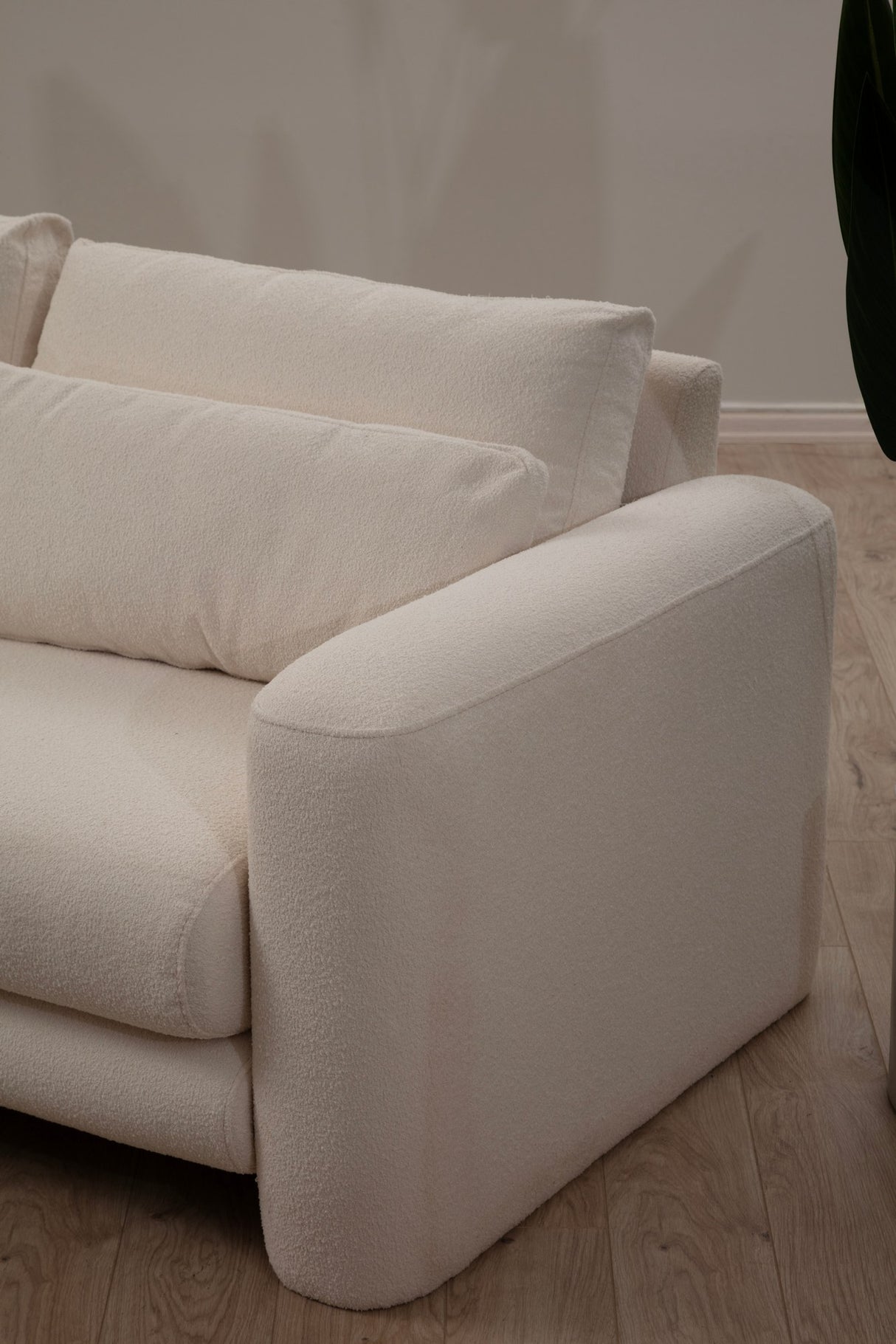 Ecksofa links Lily Cream