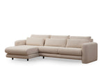 Ecksofa links Lily Cream