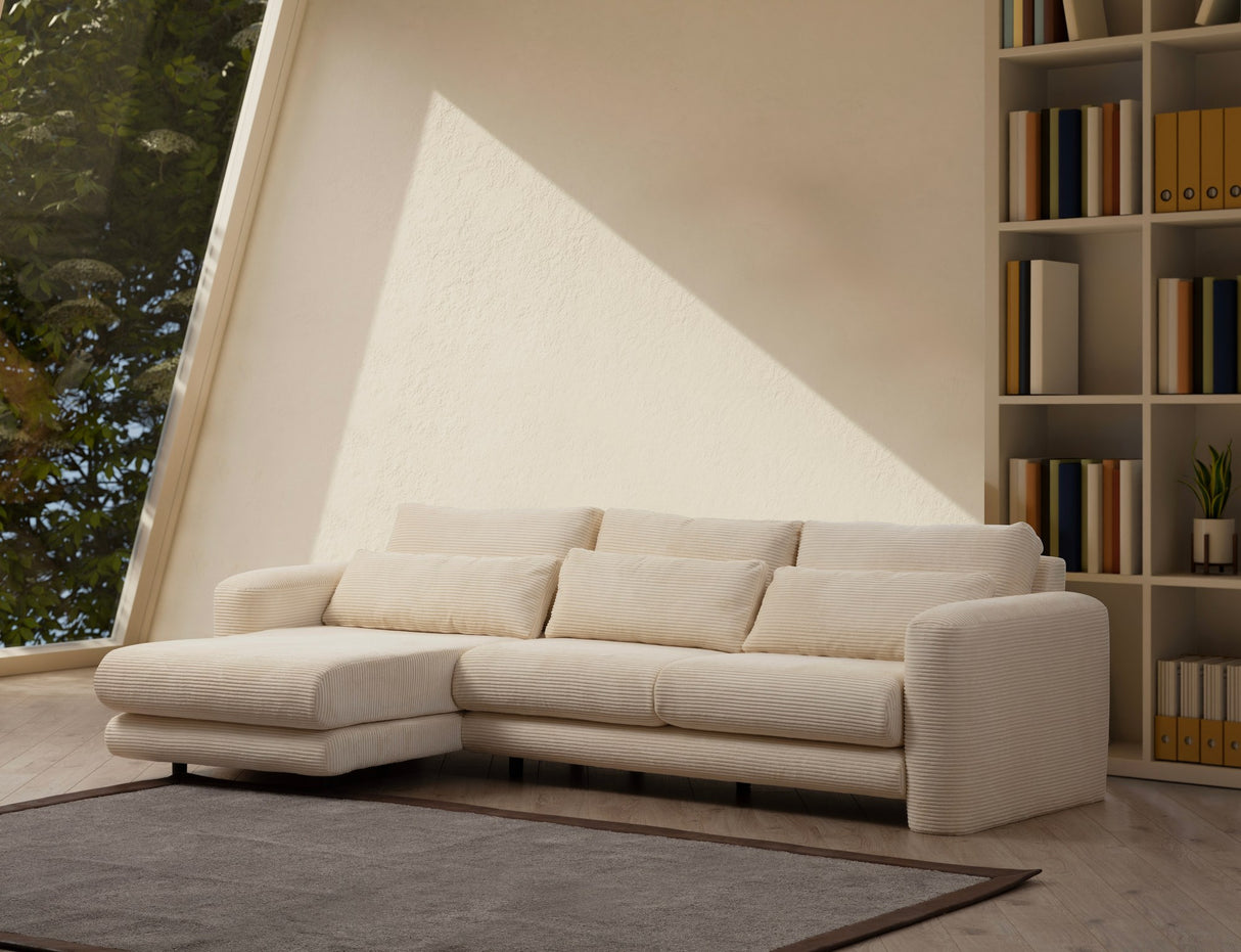 Ecksofa links Lily Beige