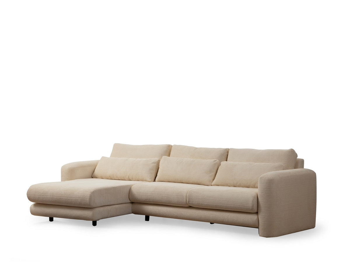 Ecksofa links Lily Beige