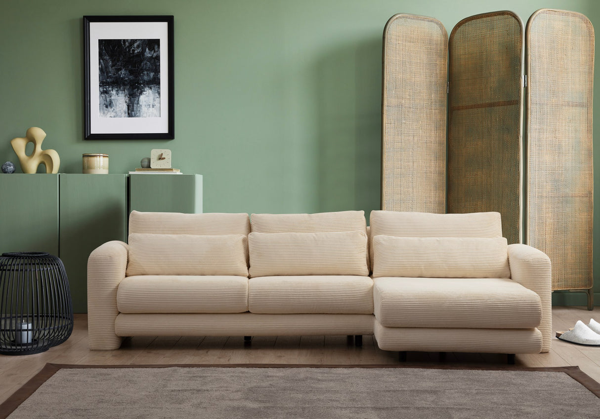 Ecksofa rechts Lily Beige